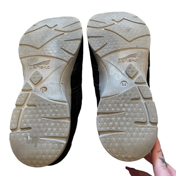 Dansko Women’s Alice Slip On Sneakers Black Leather Suede Elastic Shoes - 7 - Picture 8 of 9